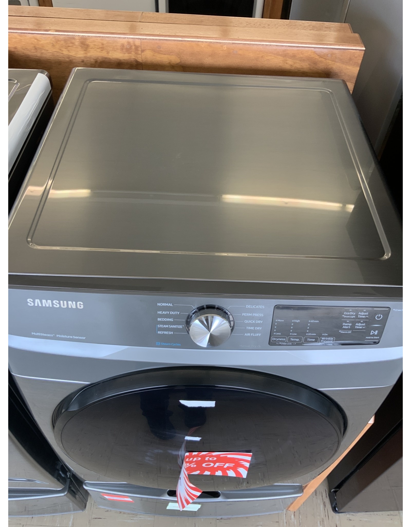 SAMSUNG DVE45R6100P 7.5 cu. ft. Platinum Electric Dryer with Steam