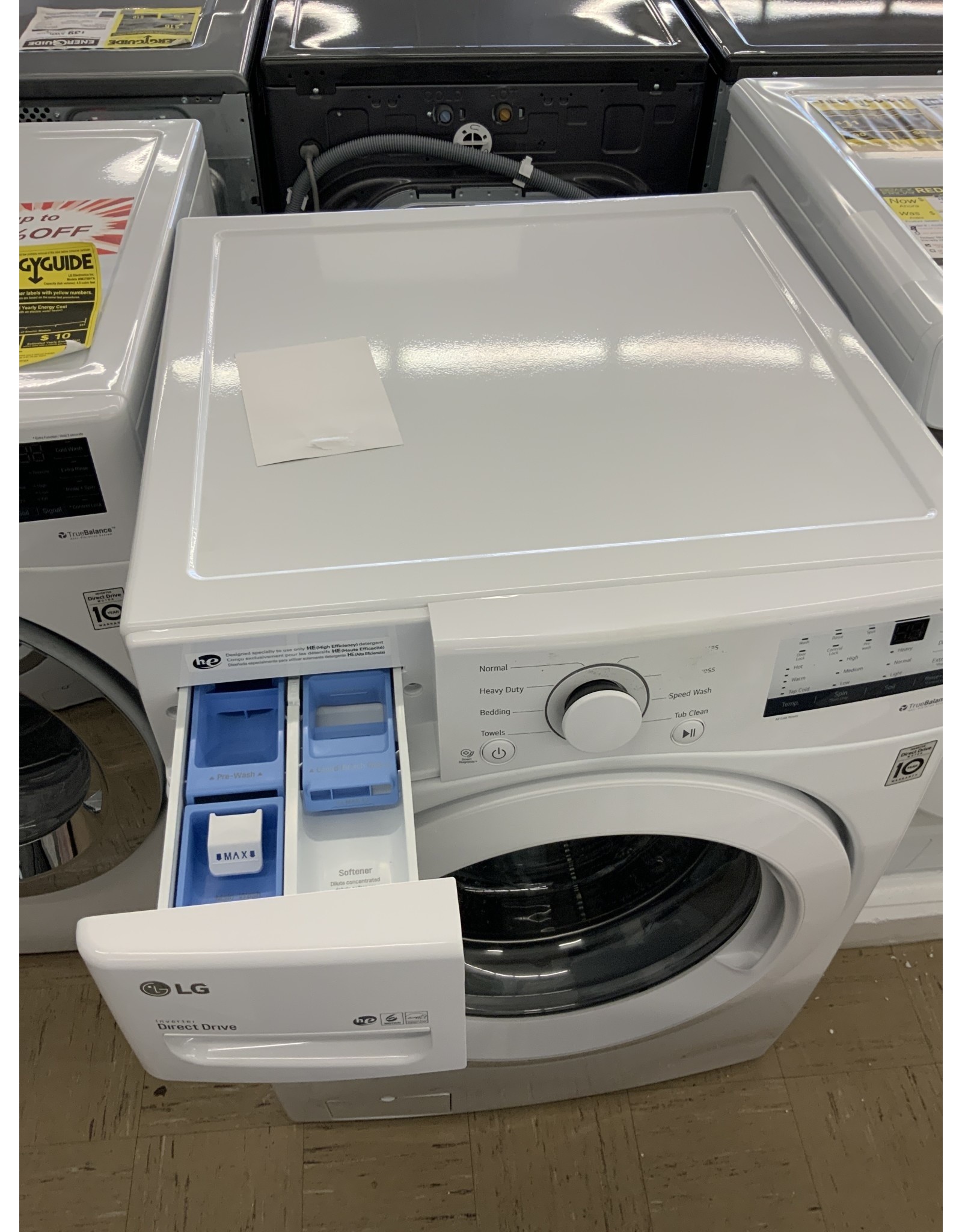 LG Electronics WM3400CW 4.5 cu. ft. Ultra Large Capacity White Front Load Washing Machine with Coldwash Technology