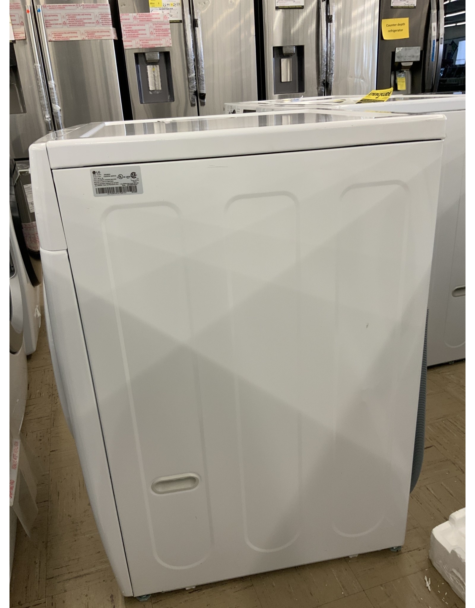 LG Electronics WM3400CW 4.5 cu. ft. Ultra Large Capacity White Front Load Washing Machine with Coldwash Technology