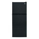 GE GPE12FGKBB 11.6 cu. ft. Top Freezer Refrigerator in Black, ENERGY STAR