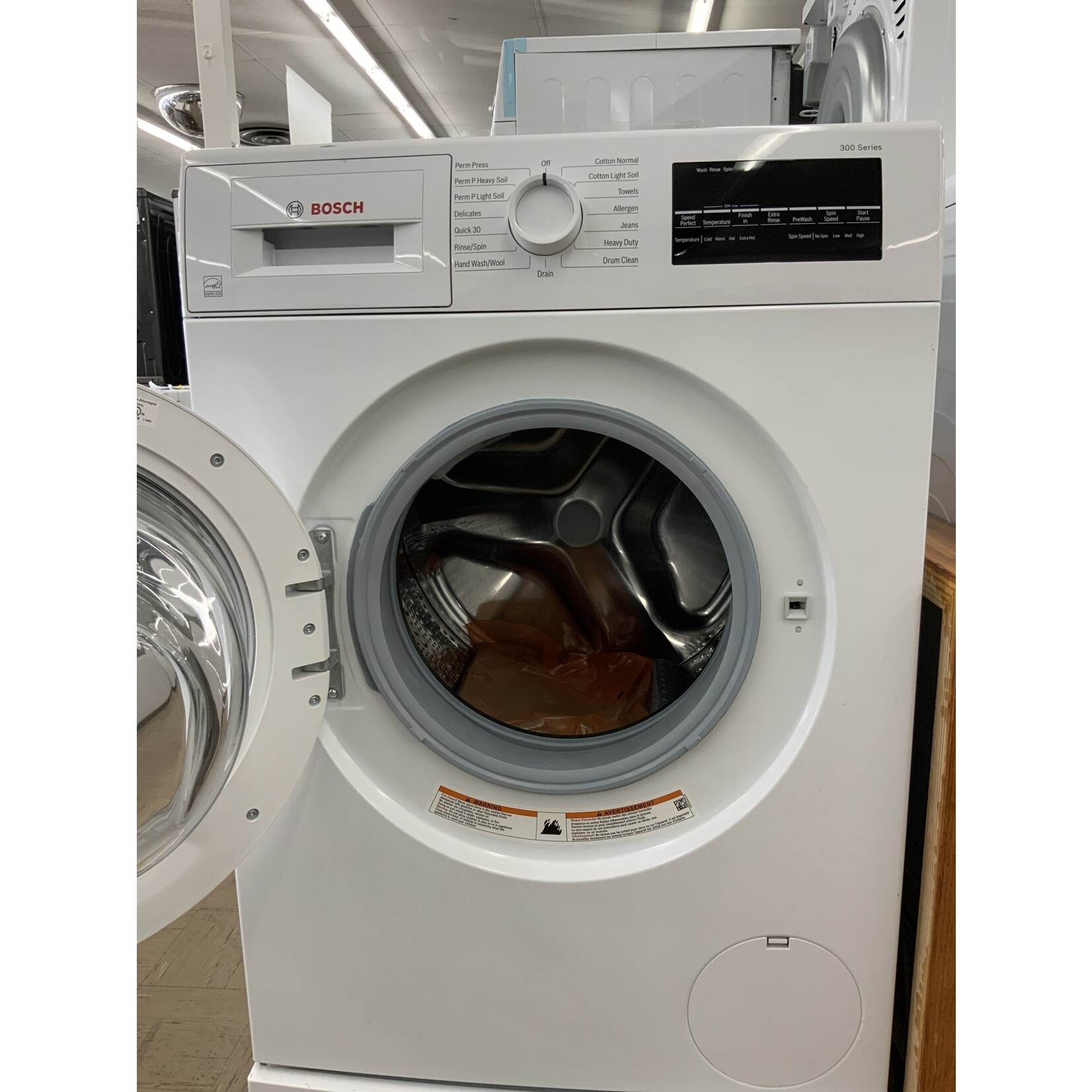 BOSCH #WAT28400UC 300 Series 24 in. 2.2 cu. ft. 240-Volt White High-Efficiency Front Load Compact Washer, ENERGY STAR