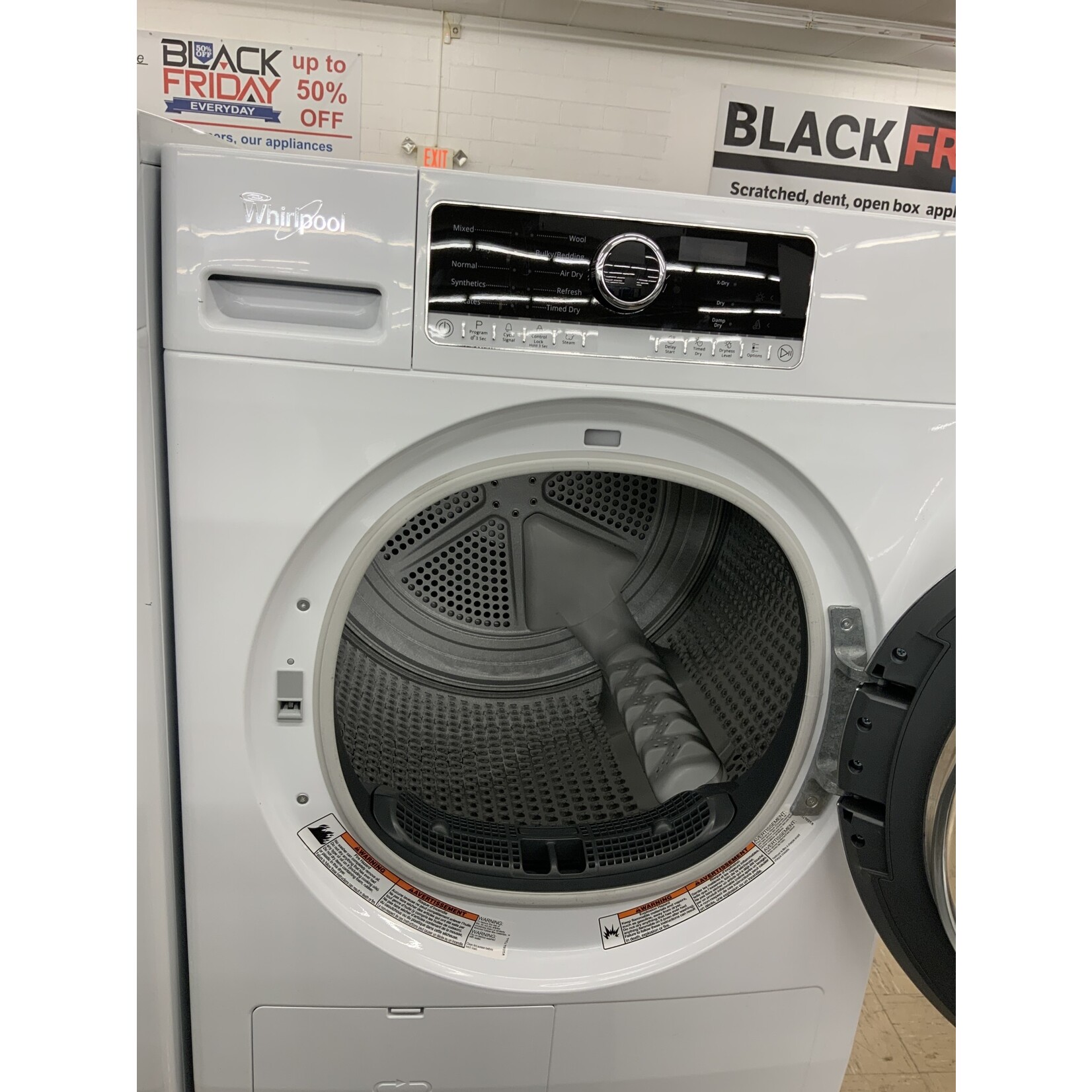 *WHD5090GW WHR Air Vented-Dryer FL Match - 4.3 CU. FT., VENTLESS HEAT PUMP, 10 CYCL