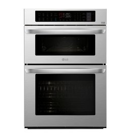 LG Electronics LWC3063ST 30 in. Electric Convection and EasyClean Wall Oven with Built-In Microwave in Stainless Steel