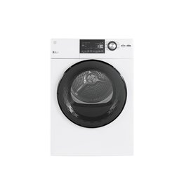 GFD14ESSNWW  GE 4.3 cu. ft. 240 Volt White Electric Dryer with Stainless Steel Basket, ENERGY STAR