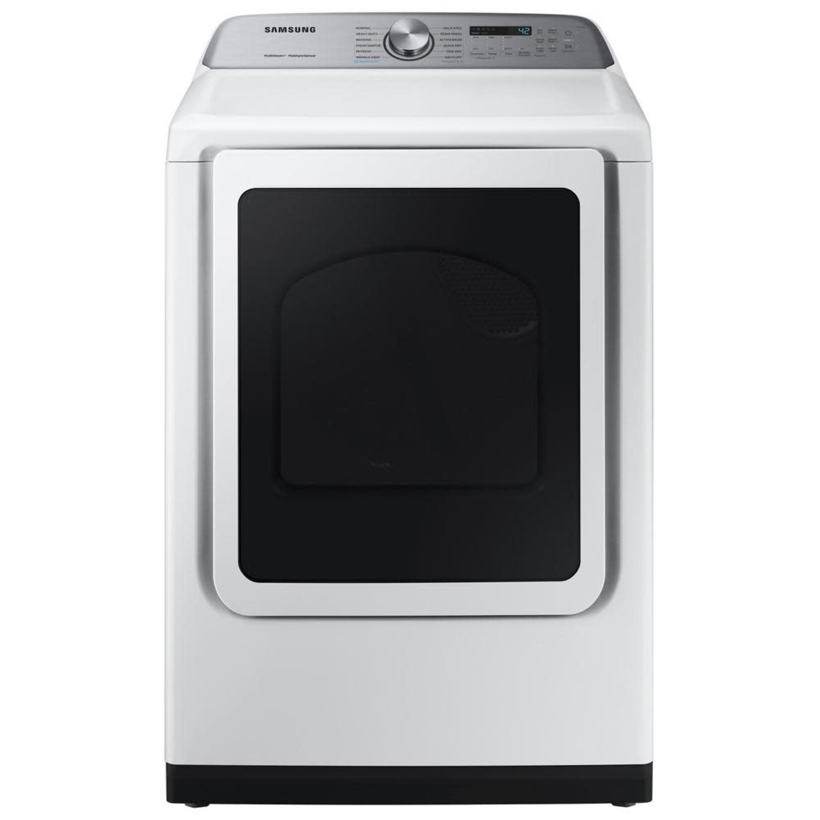 SAMSUNG #DVE50R5400W - Samsung 7.4 cu. ft. White Electric Dryer with Steam Sanitize+