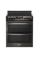LG Electronics LTE4815BD 7.3 cu. ft. Smart Double Oven Electric Range, Self-Cleaning, Convection and Wi-Fi Enabled in Black Stainless Steel