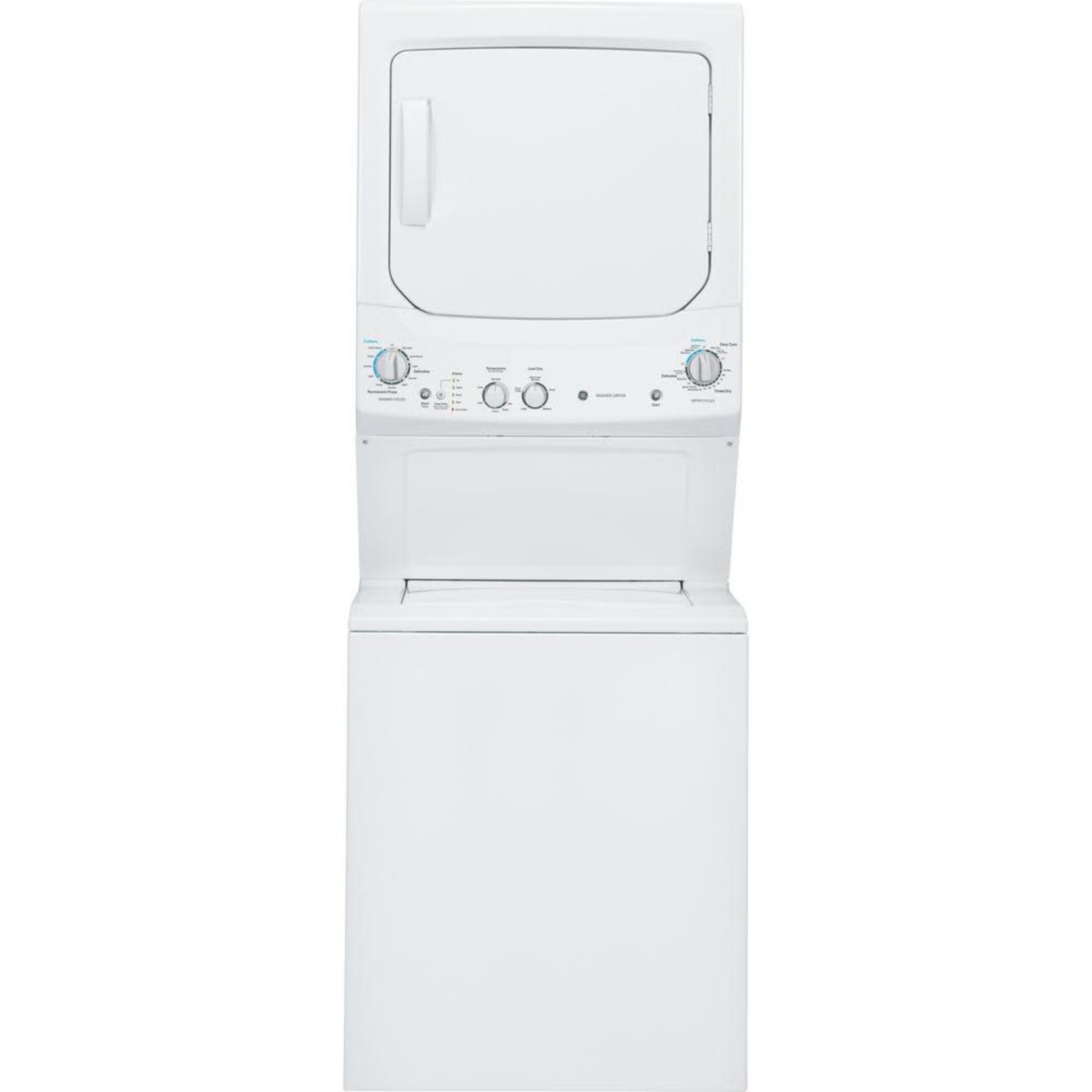 GE #GUD27ESSMWW GE White Laundry Center 3.8 cu. ft. Washer and 5.9 cu. ft. 240-Volt Vented Electric Dryer