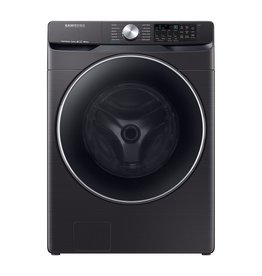 SAMSUNG ( WF45R6300AV 4.5 cu. ft. High-Efficiency Fingerprint Resistant Black Stainless Front Load Washing Machine with Steam and Super Speed