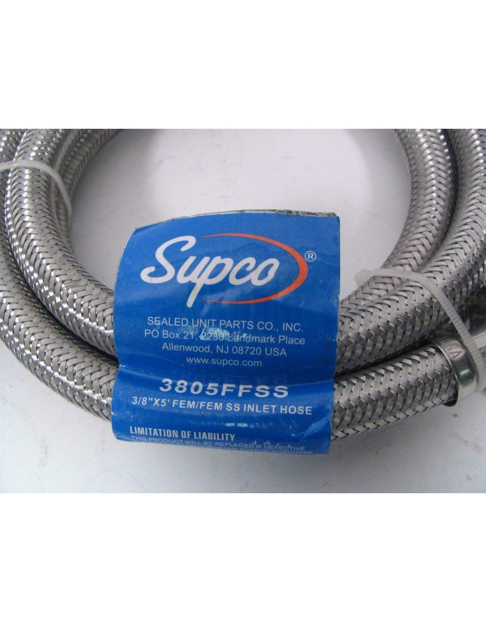 SUPCO 3805FFSS--⅜" X 5' FEM/FEM SS INLET HOSE