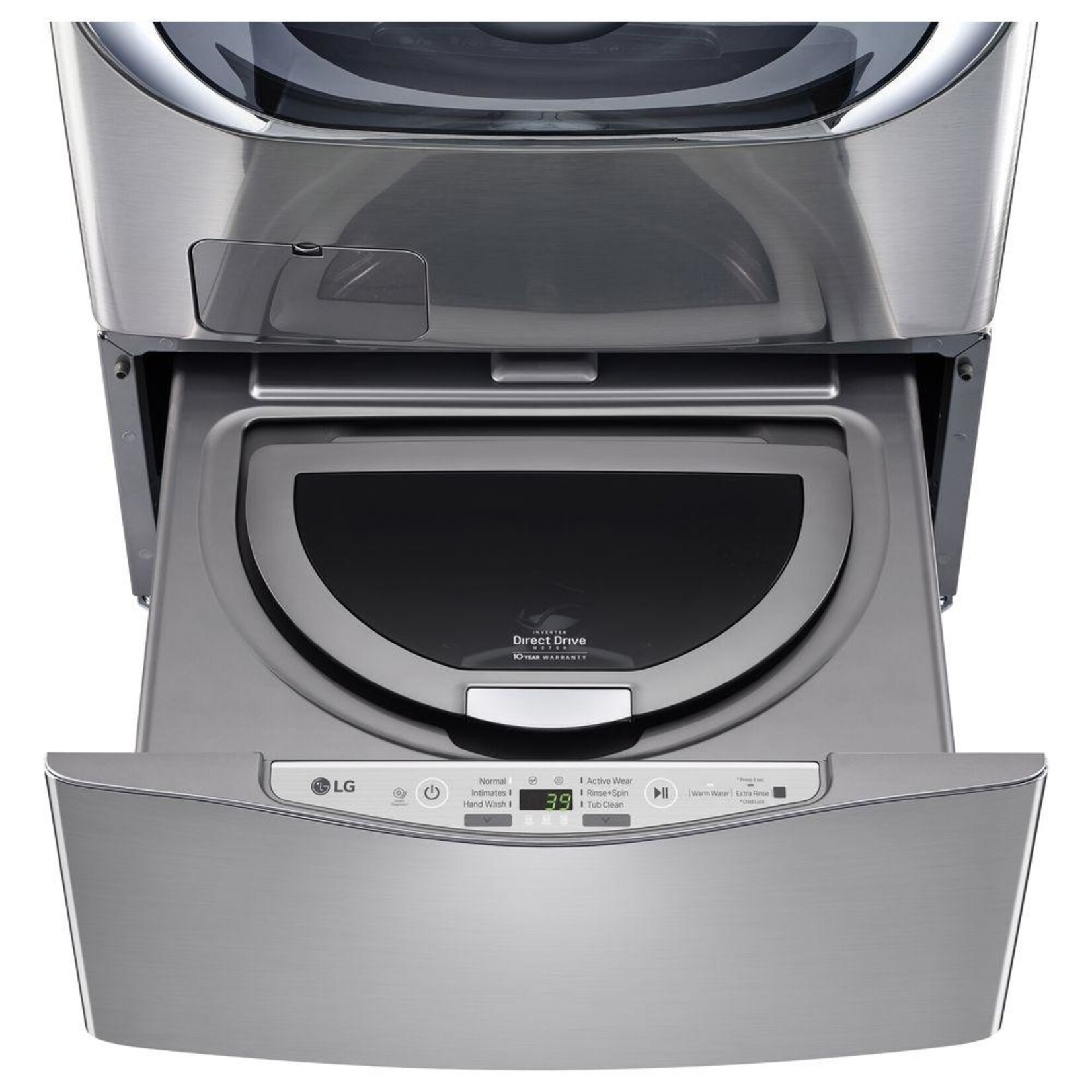 LG Electronics *WD100CV 27 in. 1.0 cu. ft. SideKick Pedestal Washer with TWINWash System Compatibility in Graphite Steel