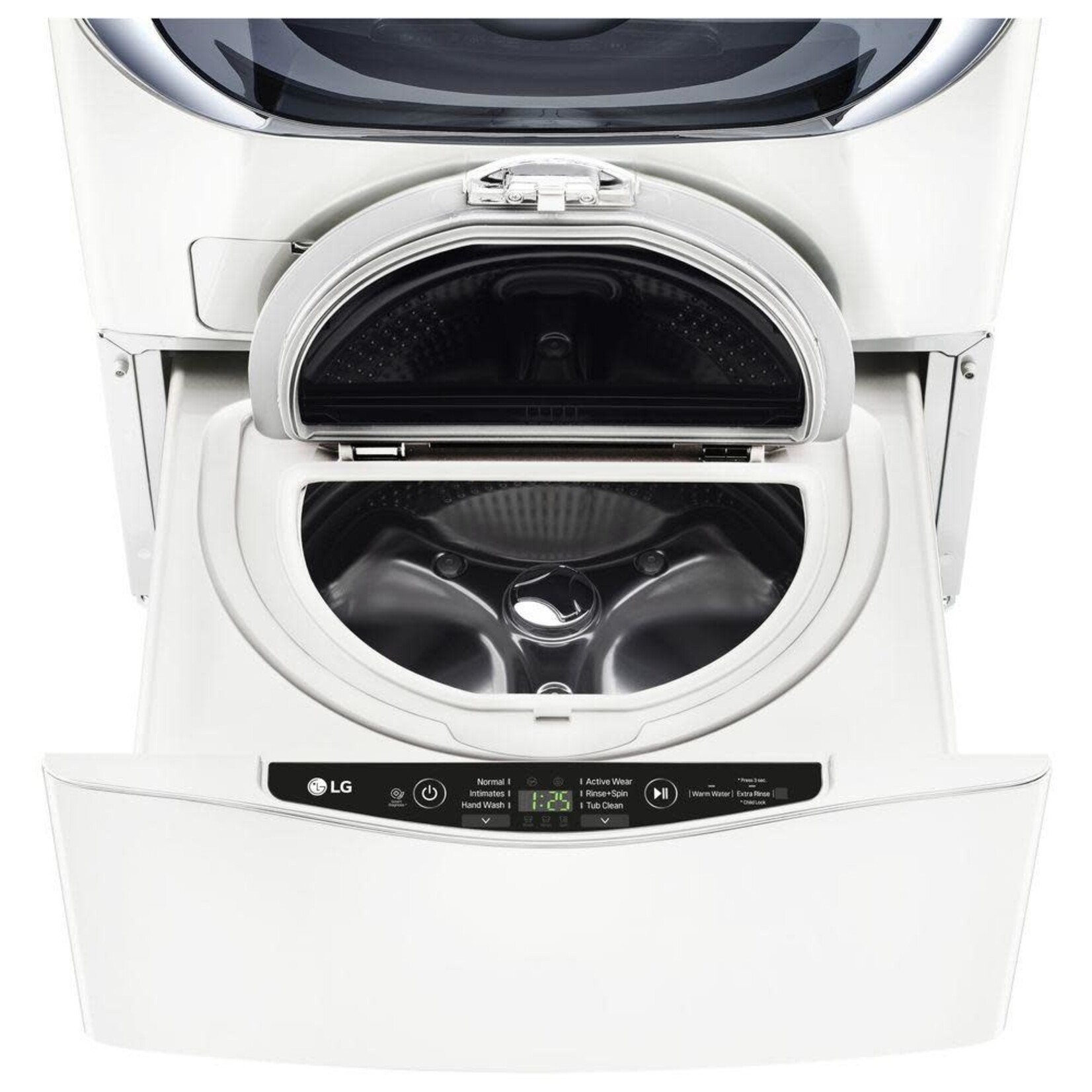 LG Electronics *WD100CW 27 in. 1.0 cu. ft. SideKick Pedestal Washer with TWINWash System Compatibility in White