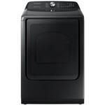 SAMSUNG DVE50R5400V Samsung 7.4 cu. ft. Fingerprint Resistant Black Stainless Electric Dryer with Steam Sanitize+