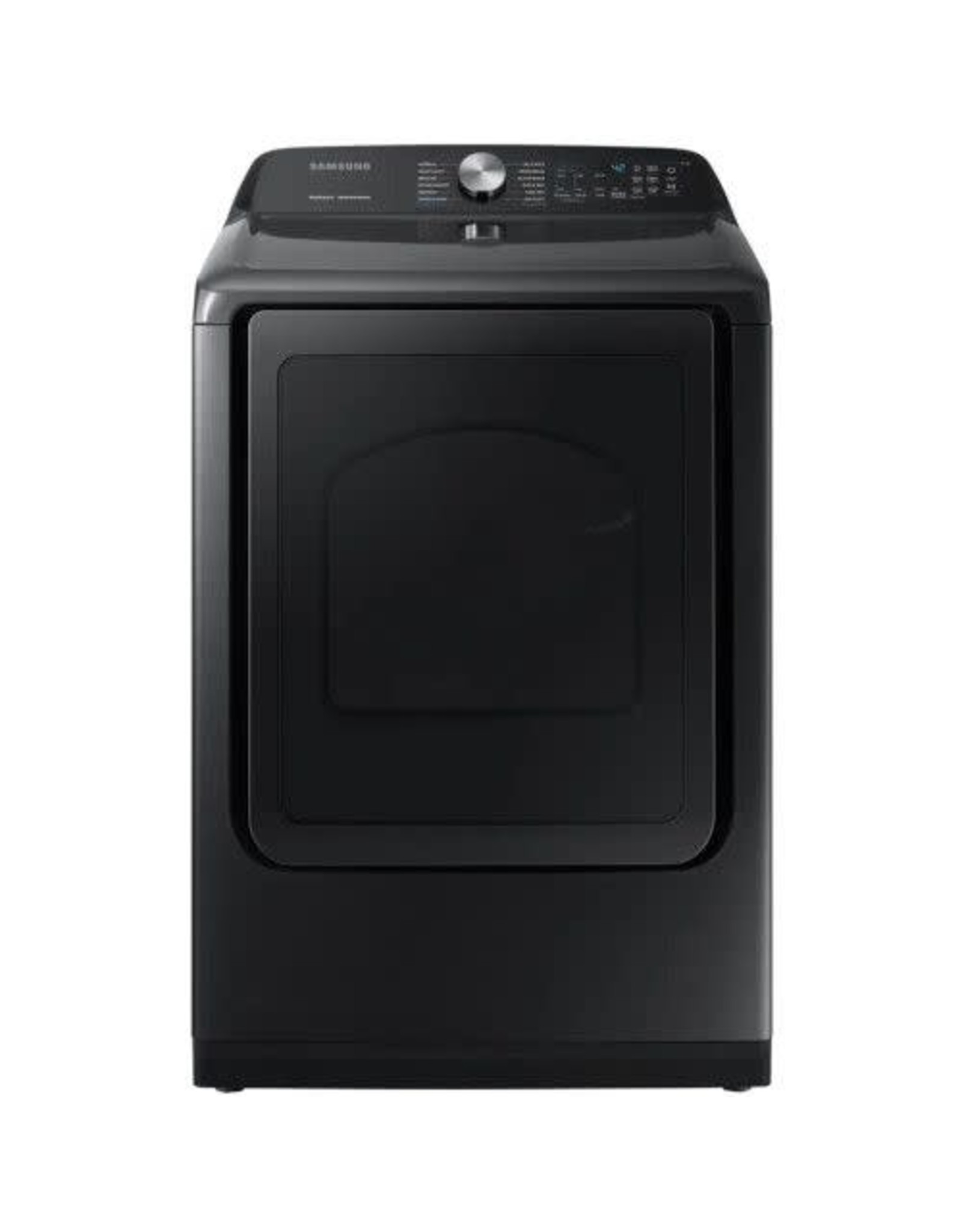 SAMSUNG ( DVE50R5400V Samsung 7.4 cu. ft. Fingerprint Resistant Black Stainless Electric Dryer with Steam Sanitize+