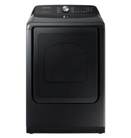 SAMSUNG ( DVE50R5400V Samsung 7.4 cu. ft. Fingerprint Resistant Black Stainless Electric Dryer with Steam Sanitize+