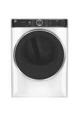GE GE 7.8 cu. ft. Smart 240-Volt White Stackable Electric Vented Dryer with Sanitize Cycle, ENERGY STAR