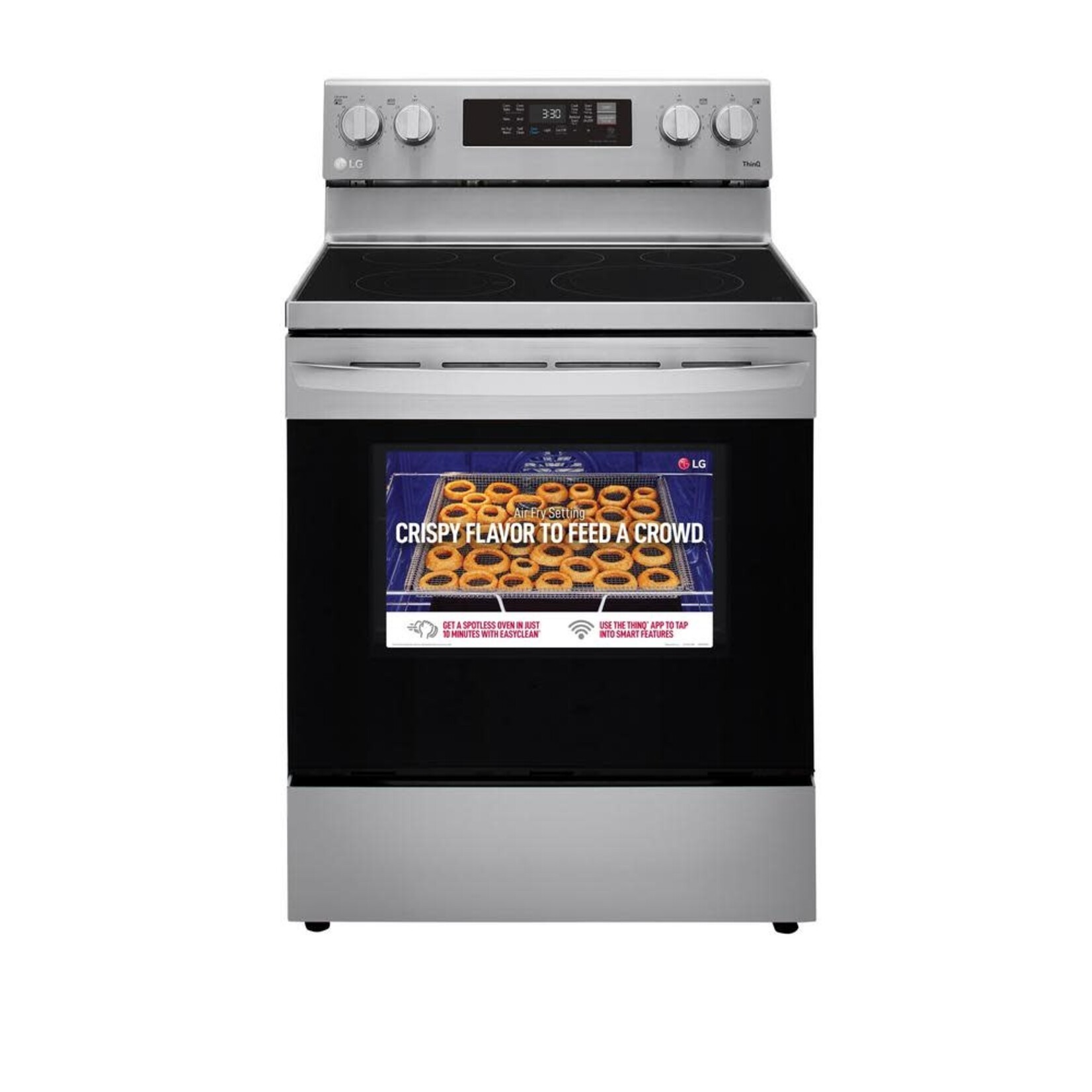 LG Electronics LREL6323S 6.3 cu. ft. Smart Wi-Fi Enabled Fan Convection Electric Oven Range with AirFry and EasyClean in Stainless Steel
