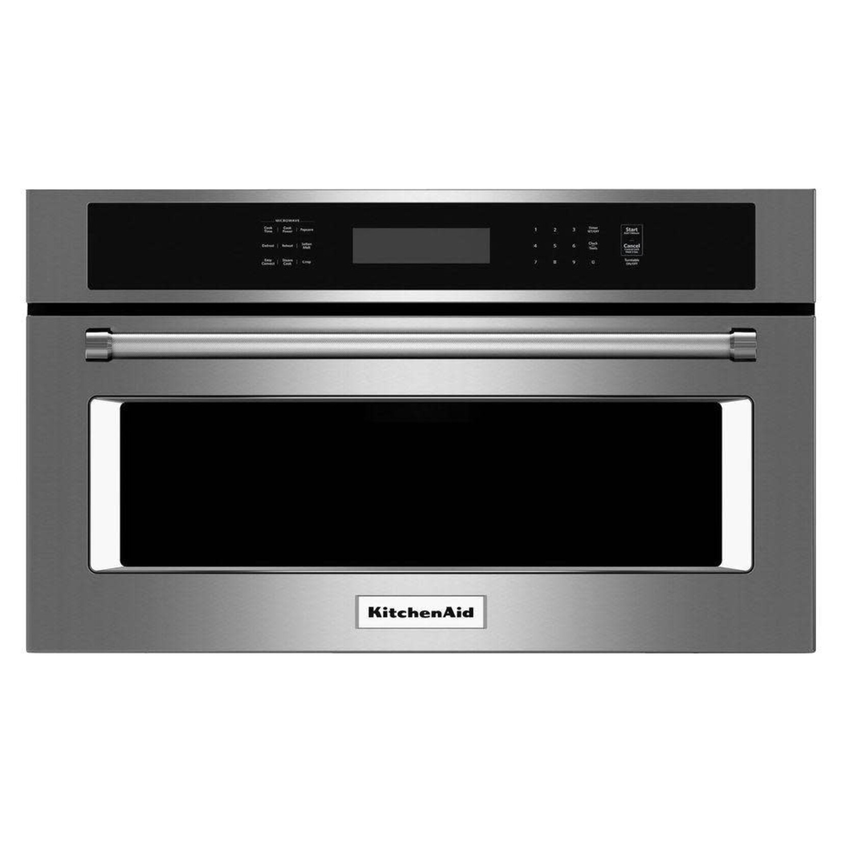 KitchenAid #KMBP107ESS KitchenAid 27" Built-in Microwave Oven with 1.4 Cu. Ft. Capacity, Convection Cooking, Sensor Steam Cycle, Crispwave™ Technology, EasyConvect™ Conversion, Broil Element, Quick Start, Control Lock, and ADA Compliant: Stainless Steel