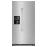 Amana Dented AMANA No Frost Side - Free Standing Refr Frez - 25 CU FT, 36 INCH WIDTH, HIDDEN HINGES,