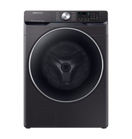 SAMSUNG WF45R6300AV 4.5 cu. ft. High-Efficiency Fingerprint Resistant Black Stainless Front Load Washing Machine with Steam and Super Speed