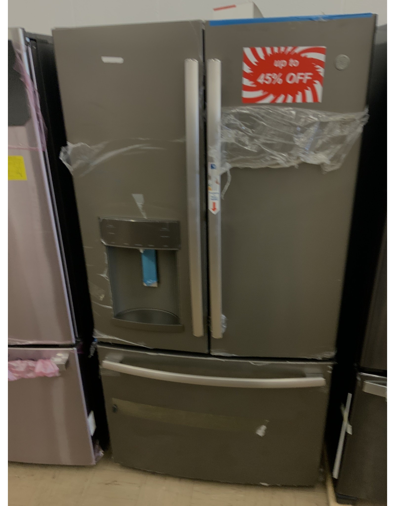 GE GFD28GMLES GE 27.8 cu. ft. French Door Refrigerator with Door-in-Door in Slate, Fingerprint Resistan