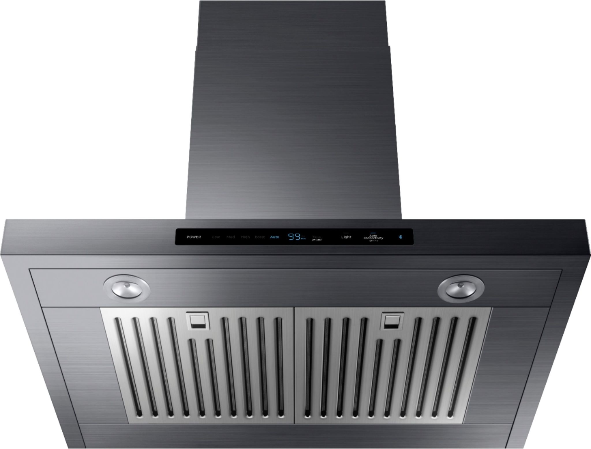 Samsung black stainless steel island range hood deals