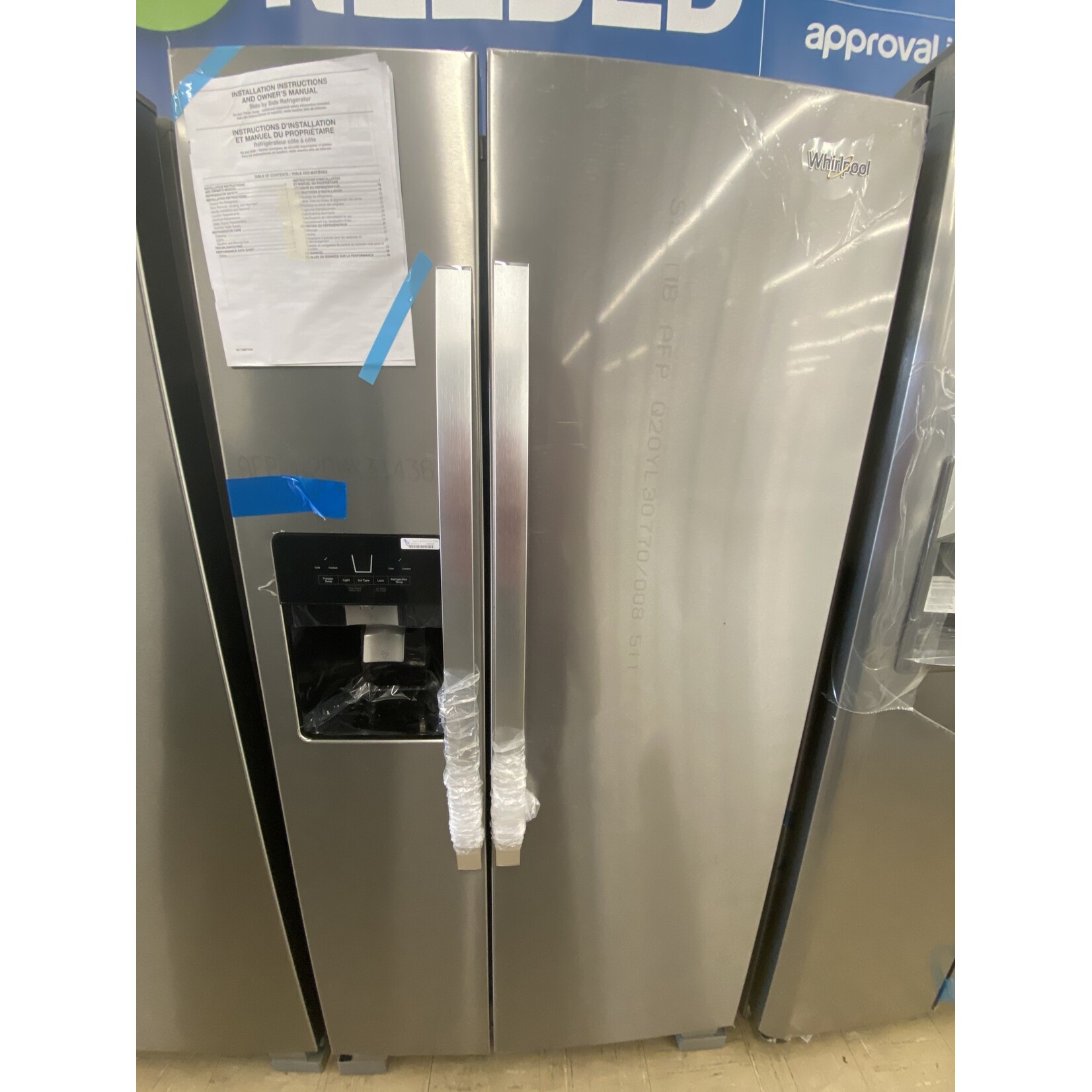 Whirlpool 21 cu. ft. Side by Side Refrigerator in Fingerprint Resistant Stainless Steel