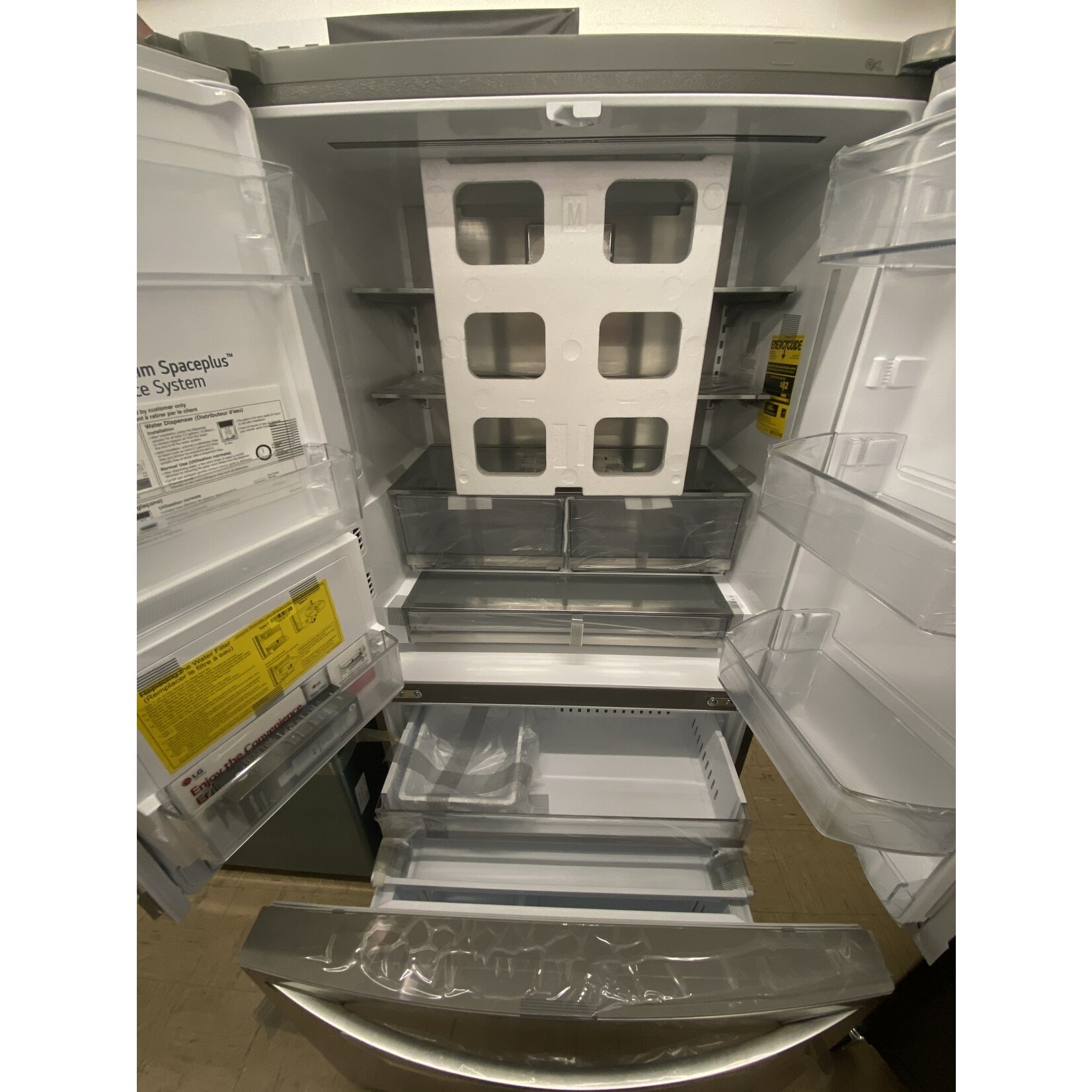 LG Electronics LRFXC2416S 23.5 cu. ft. Smart French Door Refrigerator, Dual Ice Makers with Craft Ice in PrintProof Stainless Steel, Counter Depth