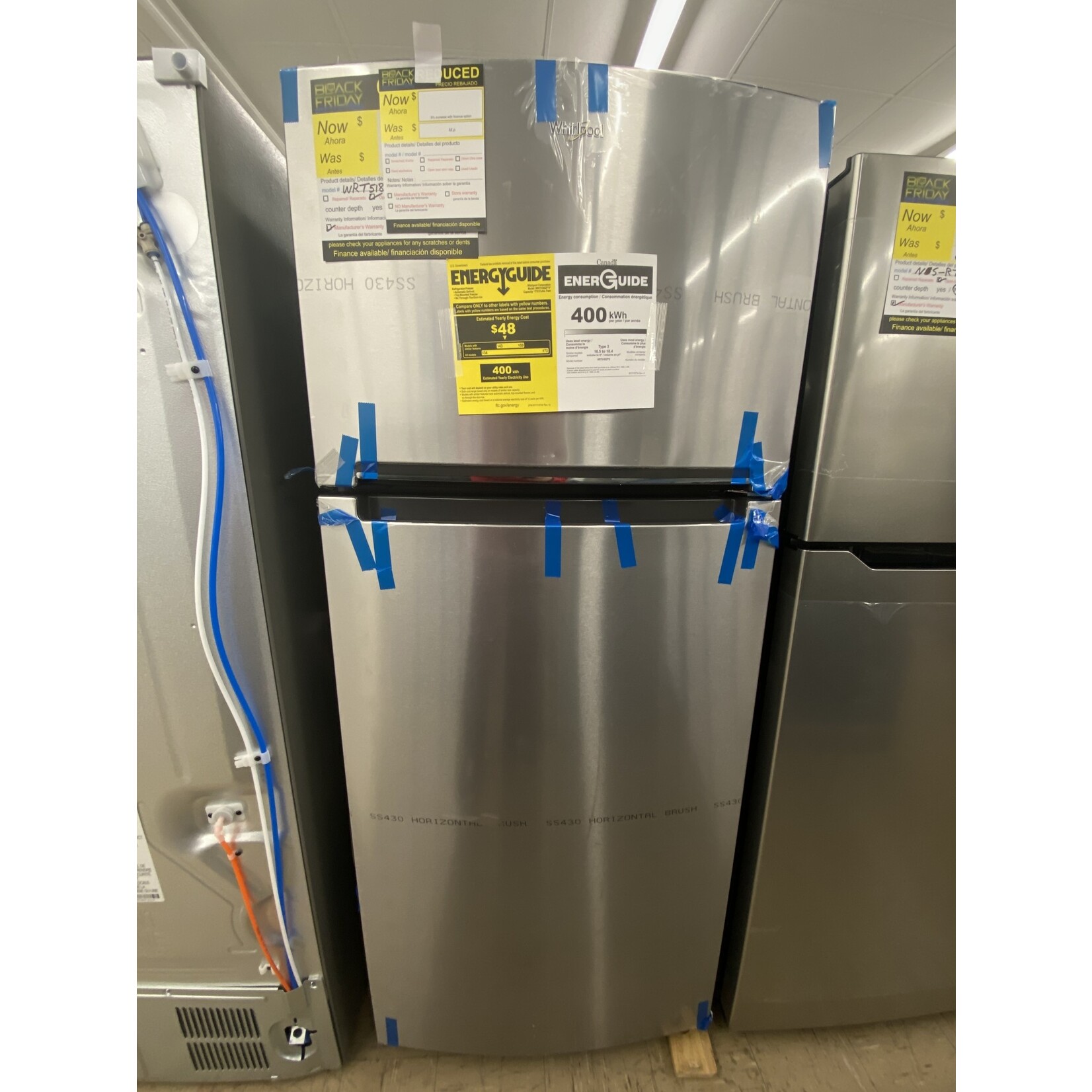 Whirlpool *WRT518SZFM WHR No Frost Top - Free Standing Refr Frez - 18 CU FT; STD ENERGY/GLASS RC; CONTOUR D