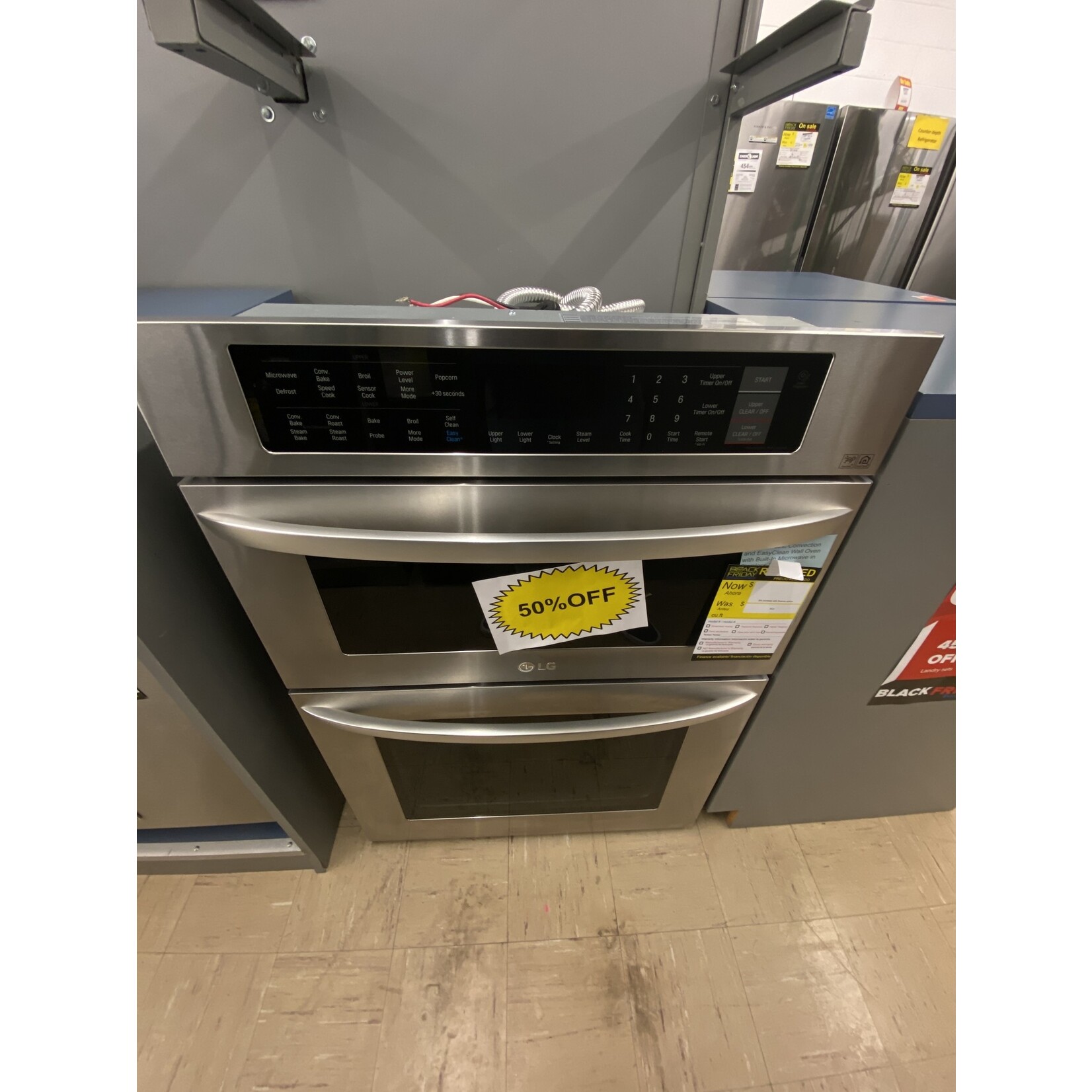 LG Electronics #LWC3063ST 30 in. Electric Convection and EasyClean Wall Oven with Built-In Microwave in Stainless Steel