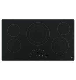 GE JP5036DJBB 36 in. Radiant Electric Cooktop in Black with 5 Elements Including Power Boil