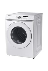 SAMSUNG Ck. DVE45T6000W Samsung 7.5 cu. ft. 240-Volt White Electric Dryer with Sensor Dryer (Pedestals Sold Separately)
