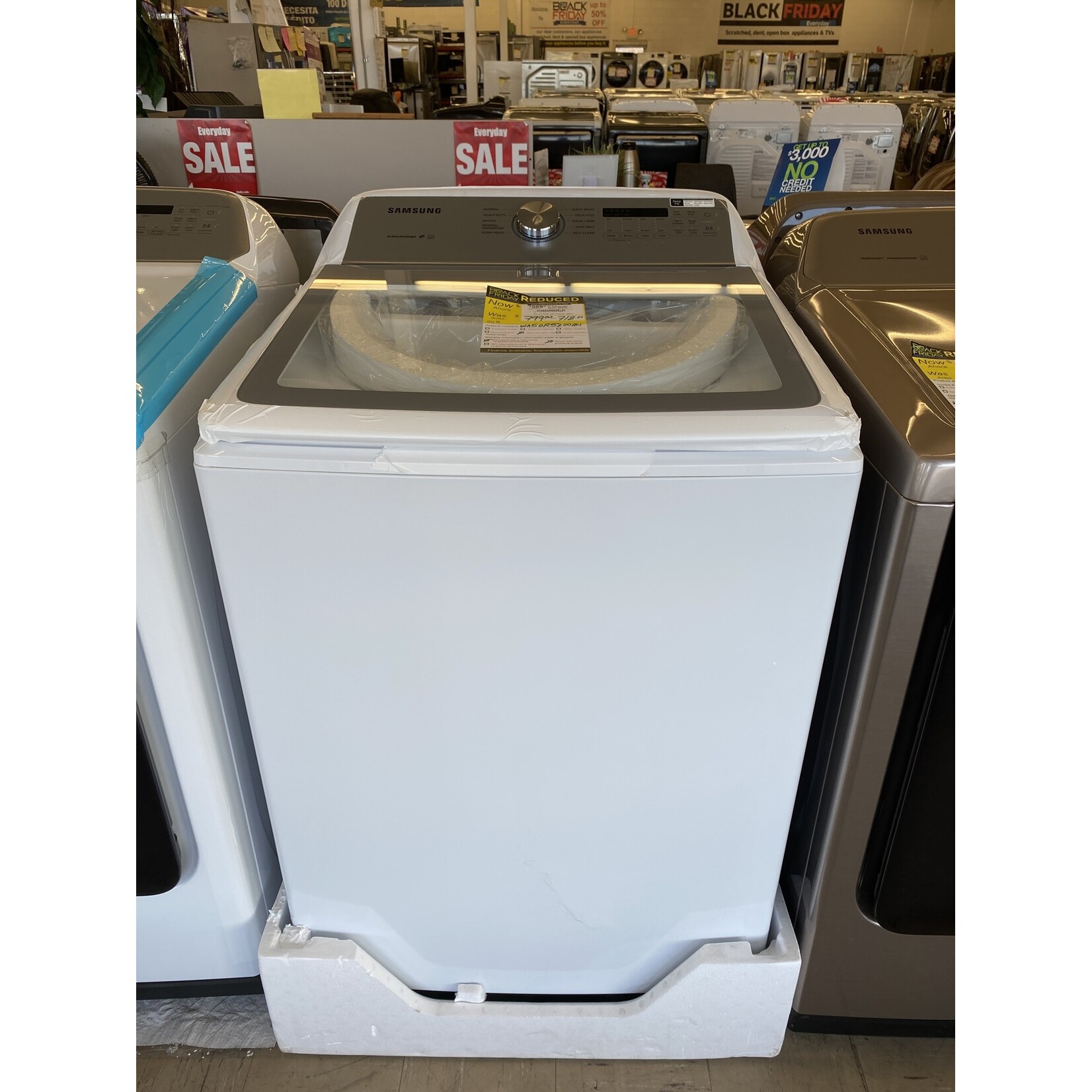 SAMSUNG WA50R5200AW used 15 days  days store warranty used  5.0 cu. ft. Hi-Efficiency White Top Load Washing Machine with Active Water Jet, ENERGY STAR
