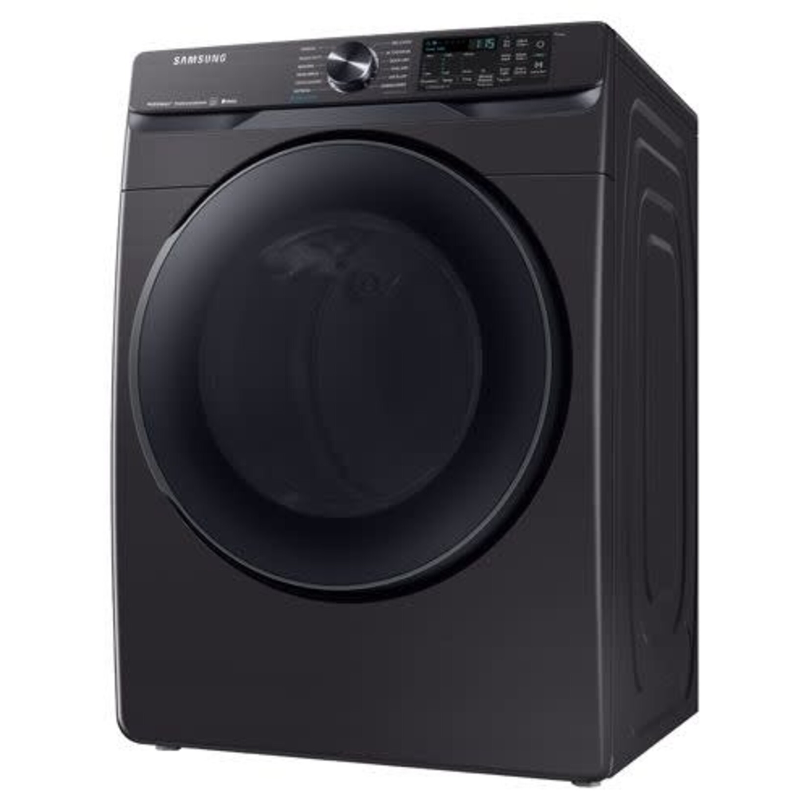 SAMSUNG DVG50R8500V Samsung 7.5 cu. ft. 120-Volt Black Stainless Steel Front Load Gas Dryer with Steam Sanitize+ (Pedestals Sold Separately)