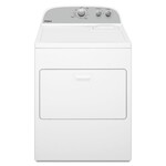 Whirlpool #WED4950HW - 7.0 cu. ft. Top Load Electric Dryer with AutoDry™ Drying System