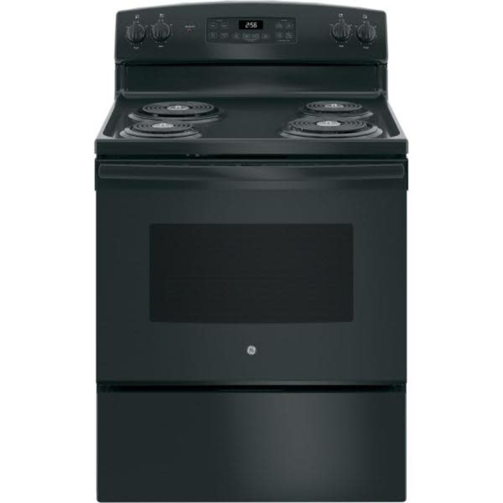 GE GE 30 in. 5.0 cu. ft. Electric Range with Self-Cleaning Oven in Black