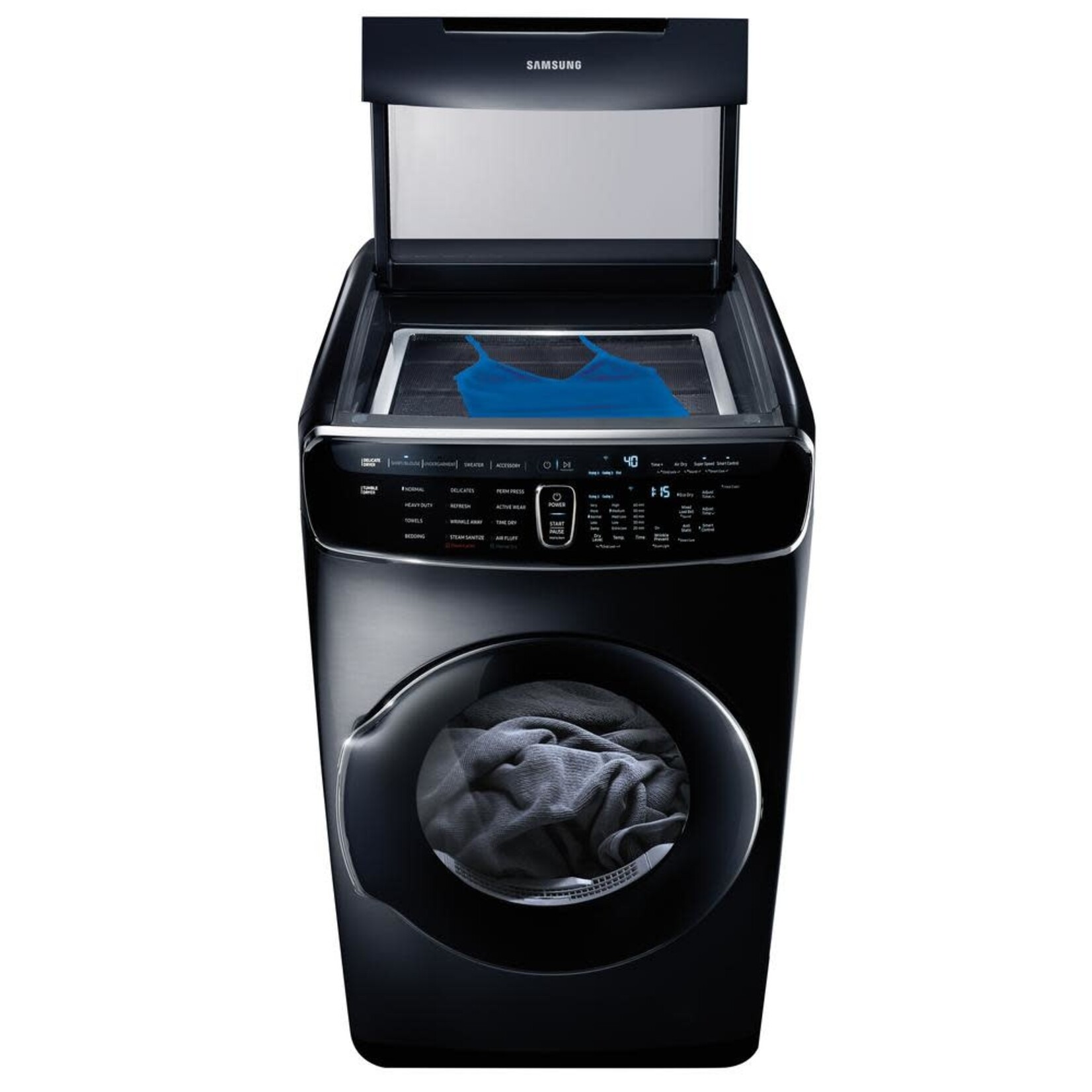 SAMSUNG *DVE60M9900V Samsung 7.5 cf electric dryer w/ Multi-Steam (Black Stainless)