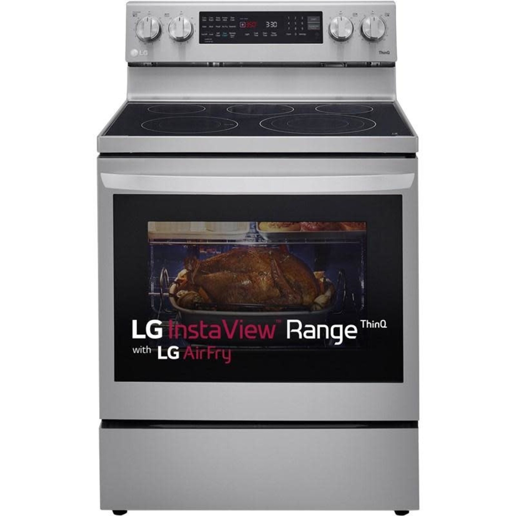 LG Electronics *LREL6325F 6.3 cu. ft. Smart True Convection InstaView Electric Range Single Oven with Air Fry in Printproof Stainless Steel