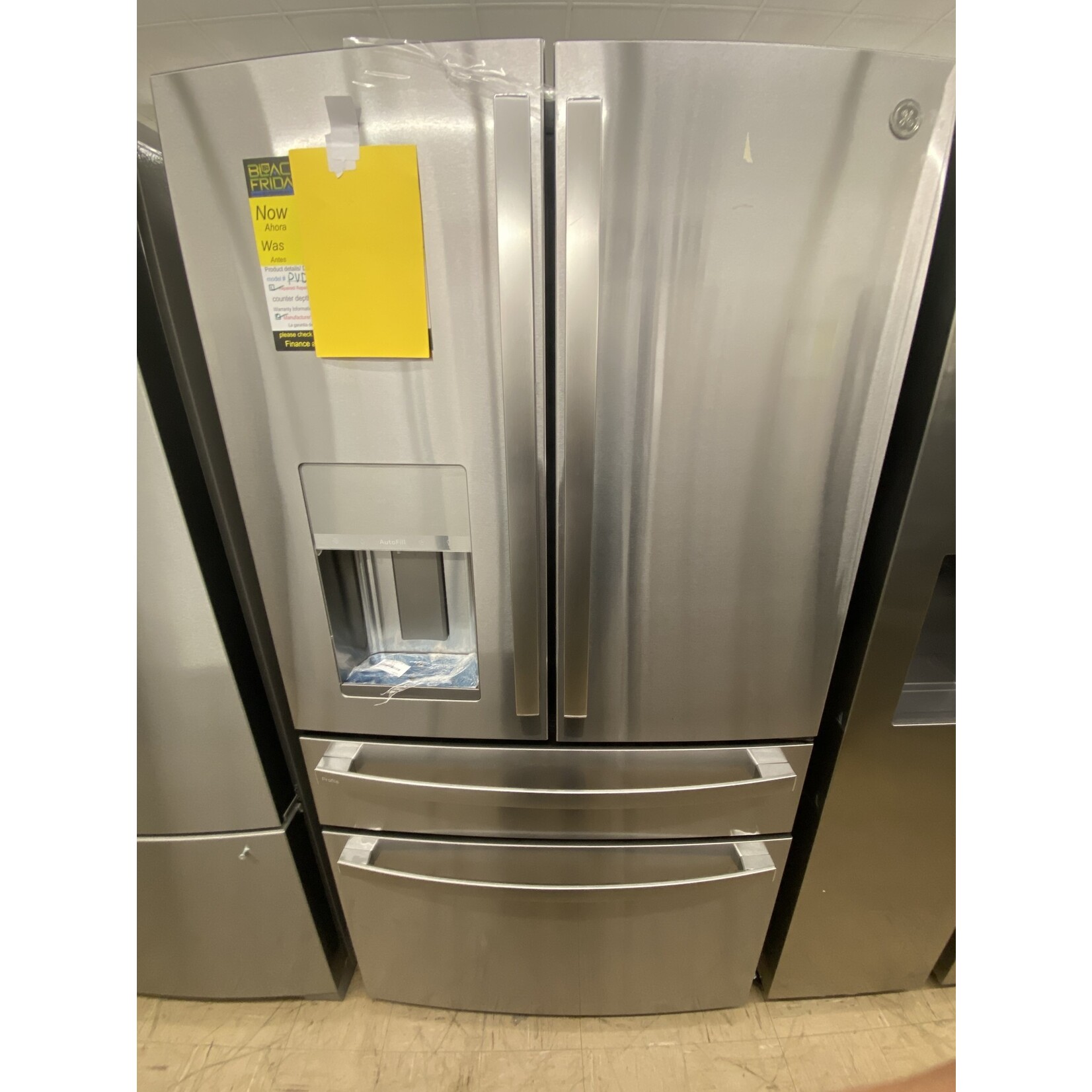 GE Profile #PVD28BYNFS Profile 27.9 cu. ft. Smart 4-Door French Door Refrigerator with Door in Door in Fingerprint Resistant Stainless Steel