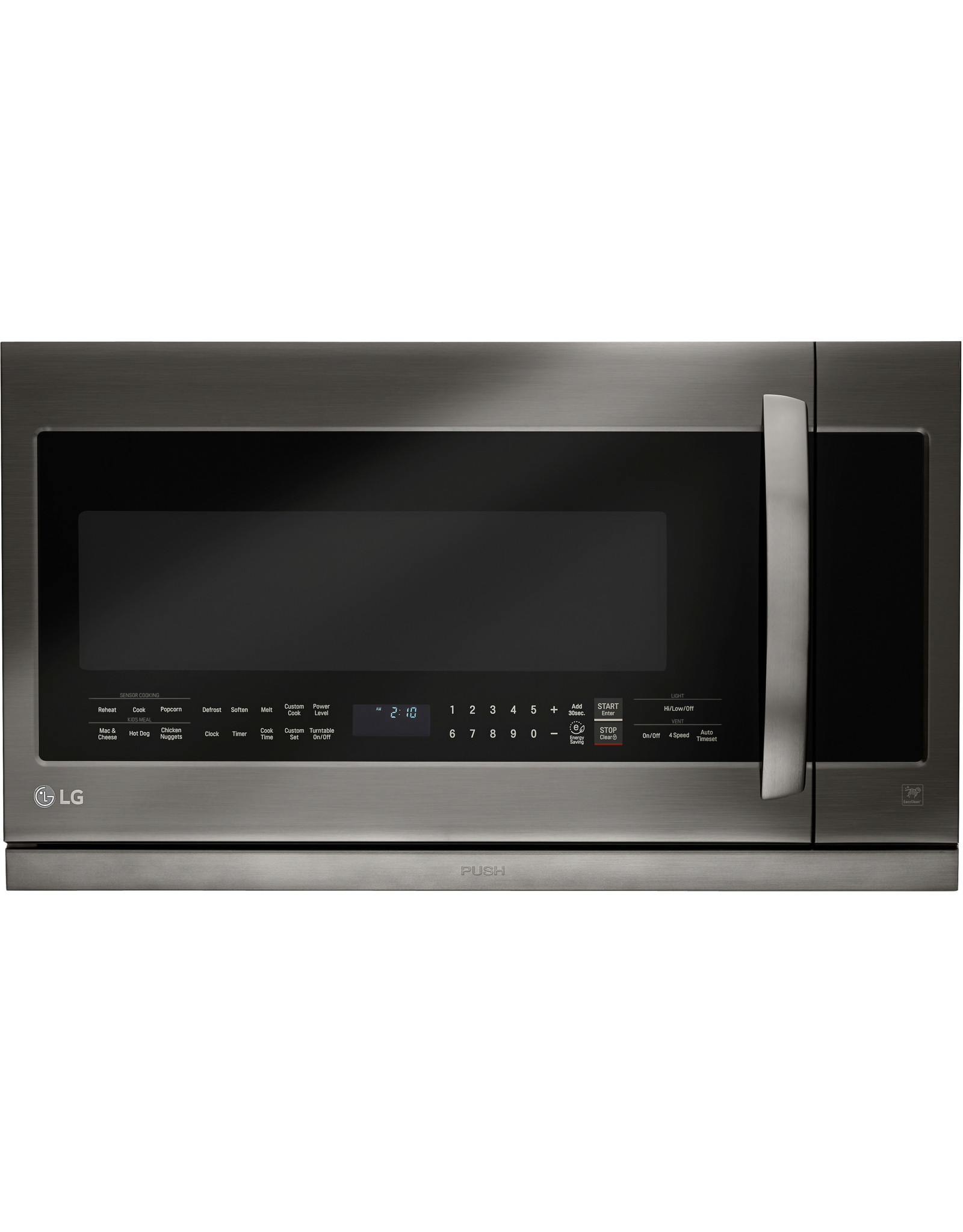 LG Electronics LMHM2237BD 2.2 cu. ft. Over the Range Microwave in Black Stainless Steel with Sensor Cook and ExtendaVent