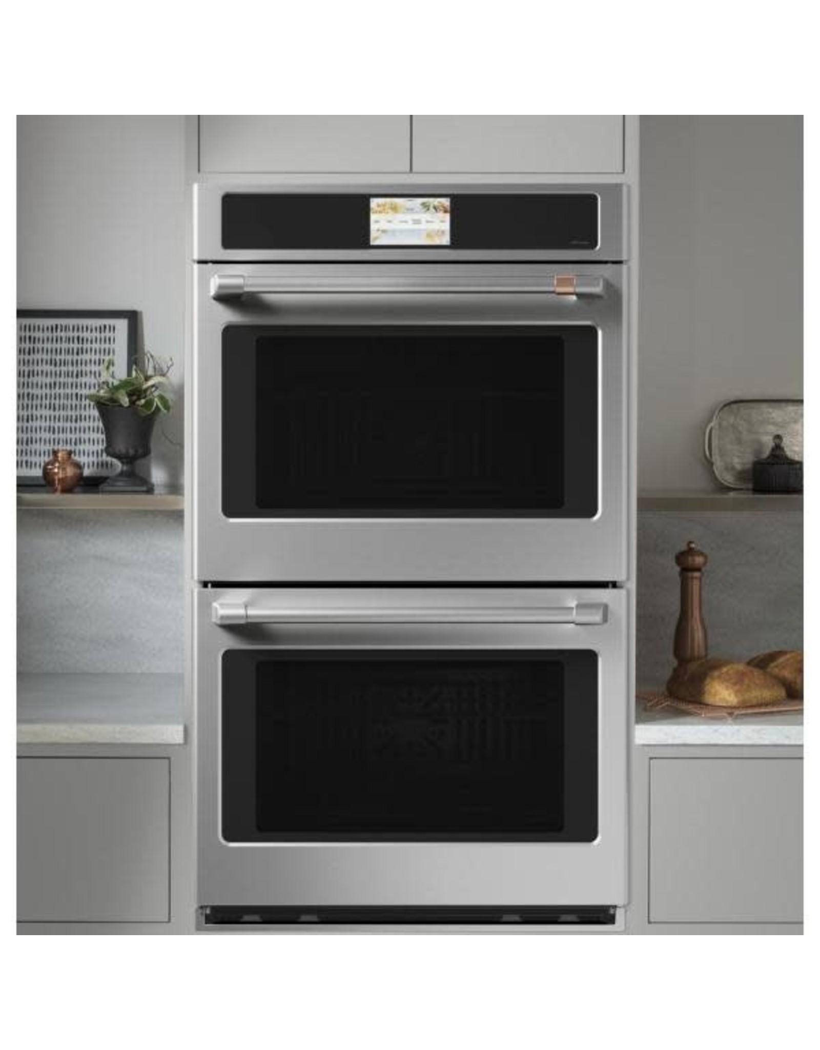 Cafe' CTD70DP2NS1 30 in. Smart Double Electric Wall Oven with Convection Self-Cleaning in Stainless Steel