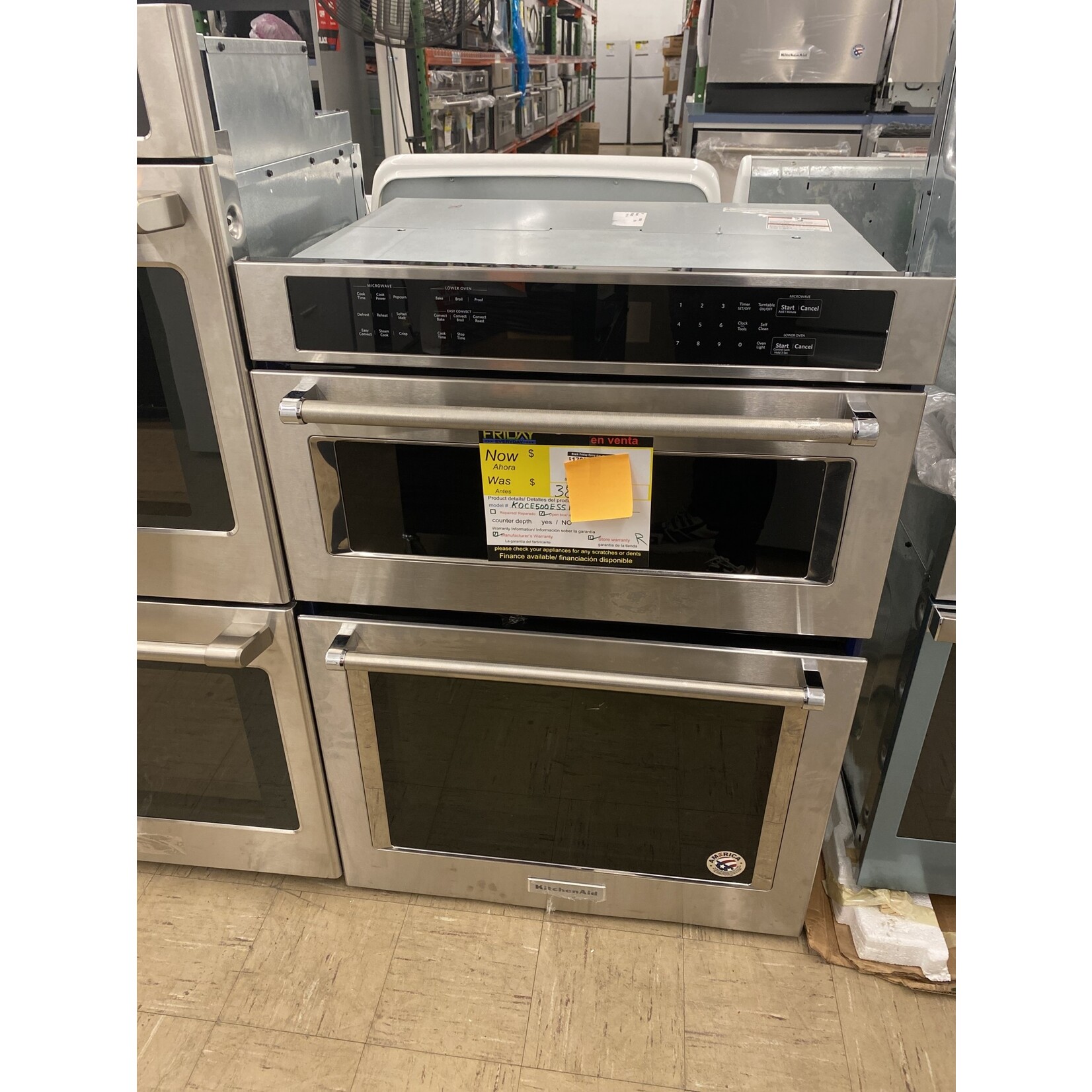 KitchenAid *KOCE500ESS KAD Ovens - Built-in - Food Prep - 30" COMBO WALL OVEN, UPPER MICROWAVE, LO
