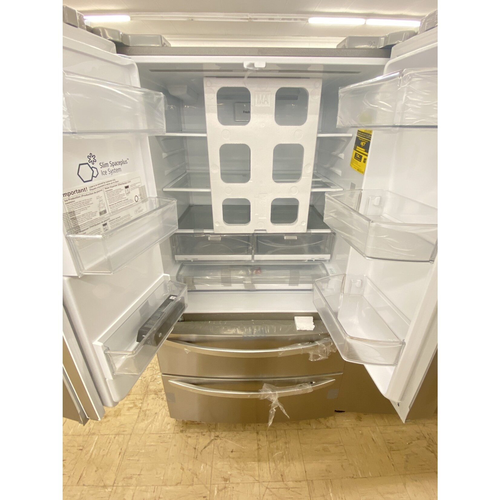 LG LMX528626S 27.8 cu. ft. 4 Door French Door Smart Refrigerator with 2 Freezer Drawers and Wi-Fi Enabled in Stainless Steel