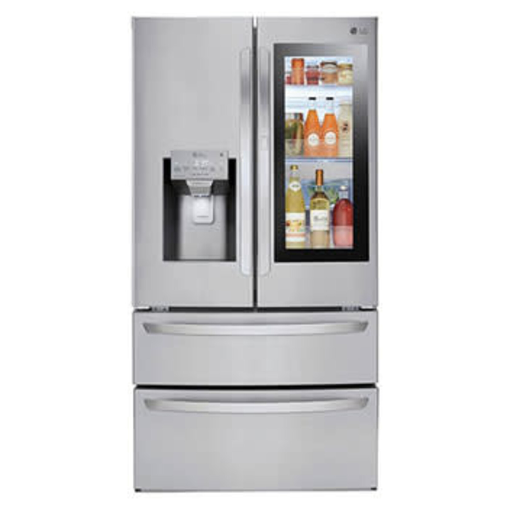 LG Electronics #LMXS28596S LG 28 cu. ft. 4-Door Smart Refrigerator with InstaView Door-in-Door in Stainless Steel