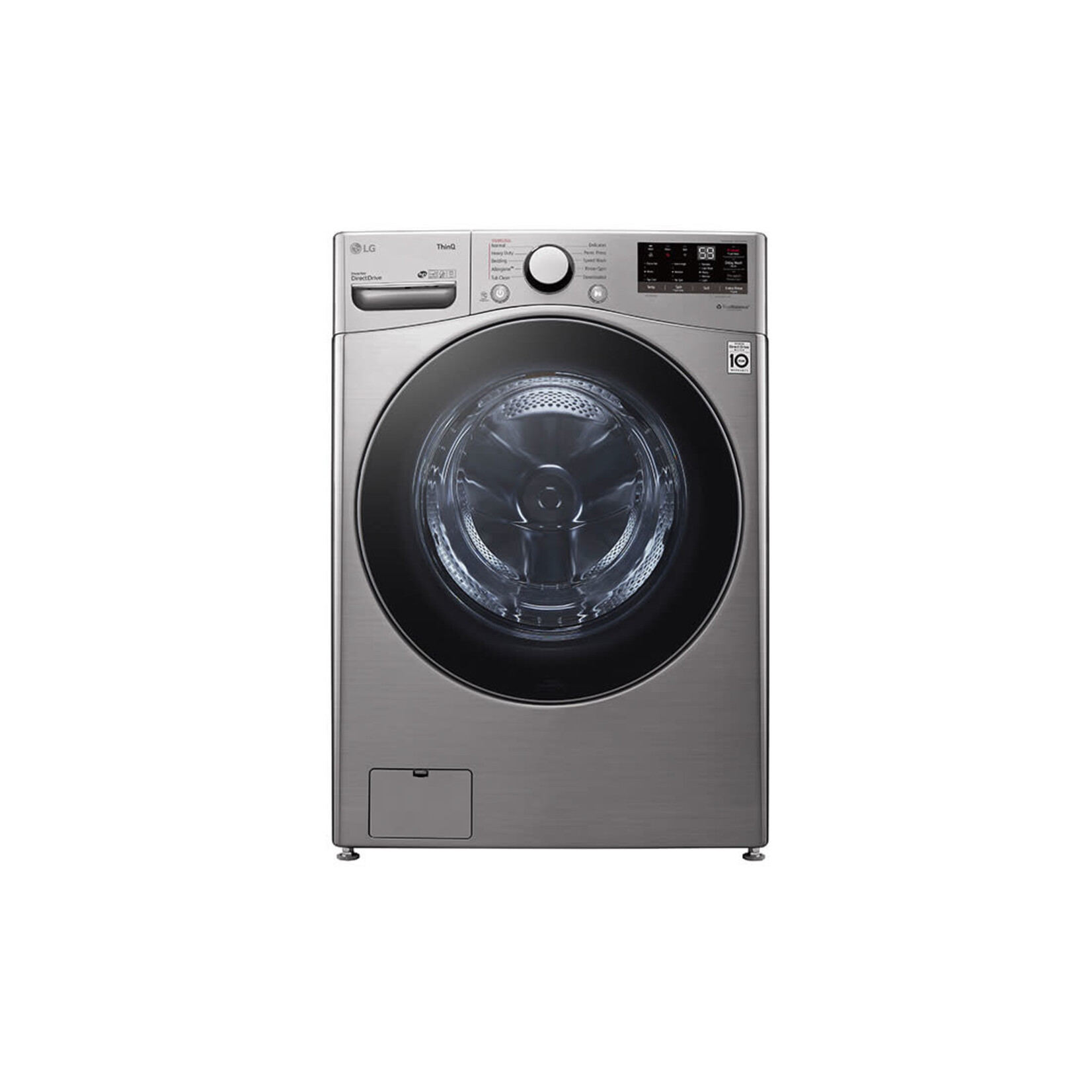 LG Electronics WM3600HVA 27 in. 4.5 cu. ft. Ultra Large Capacity Graphite Steel Front Load Washer with Steam and Wi-Fi Connectivity 1yare cps warrranty