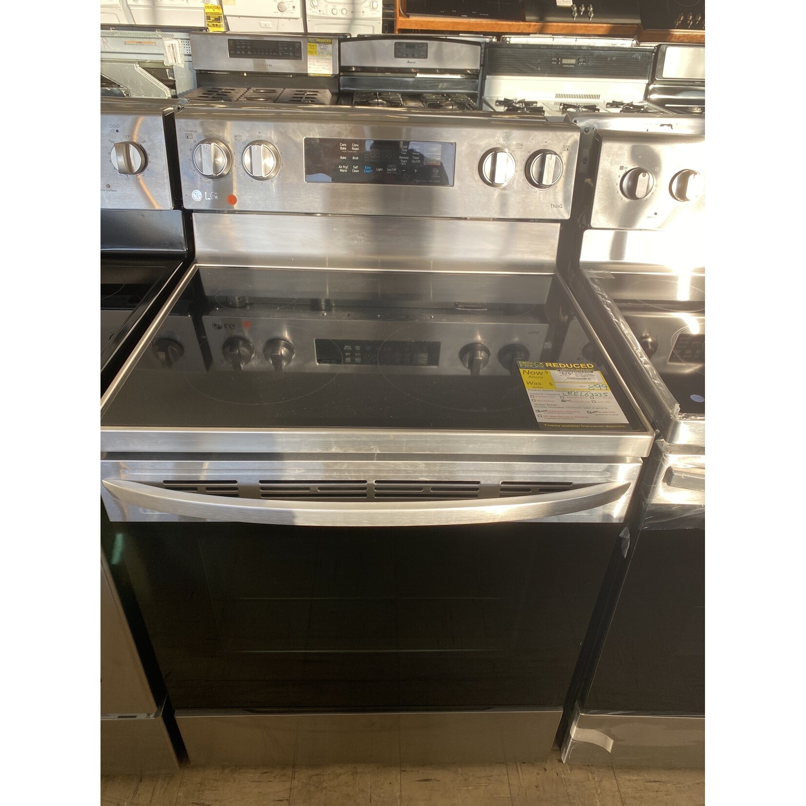 LG Electronics LREL6323S 6.3 cu. ft. Smart Wi-Fi Enabled Fan Convection Electric Oven Range with AirFry and EasyClean in Stainless Steel