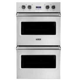 viking VDOE130SS 5 Series 30 Inch 9.4 cu. ft. Total Capacity Electric Double Wall Oven with Convection, Delay Bake, Self-Cleaning, Vari-Speed Dual Flow Convection, BlackChrome Knobs, TruGlide Oven Racks, Rapid Ready Preheat System in Stainless Steel