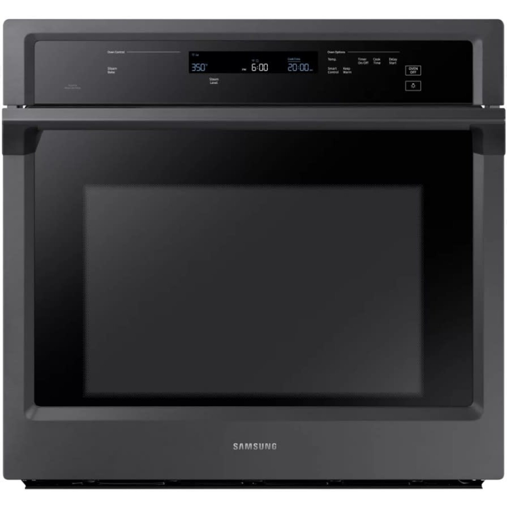 SAMSUNG *NV51K6650SG Samsung 30" Single Oven, Steam Cooking, Dual Fan True Convection, Spotlight Lighting