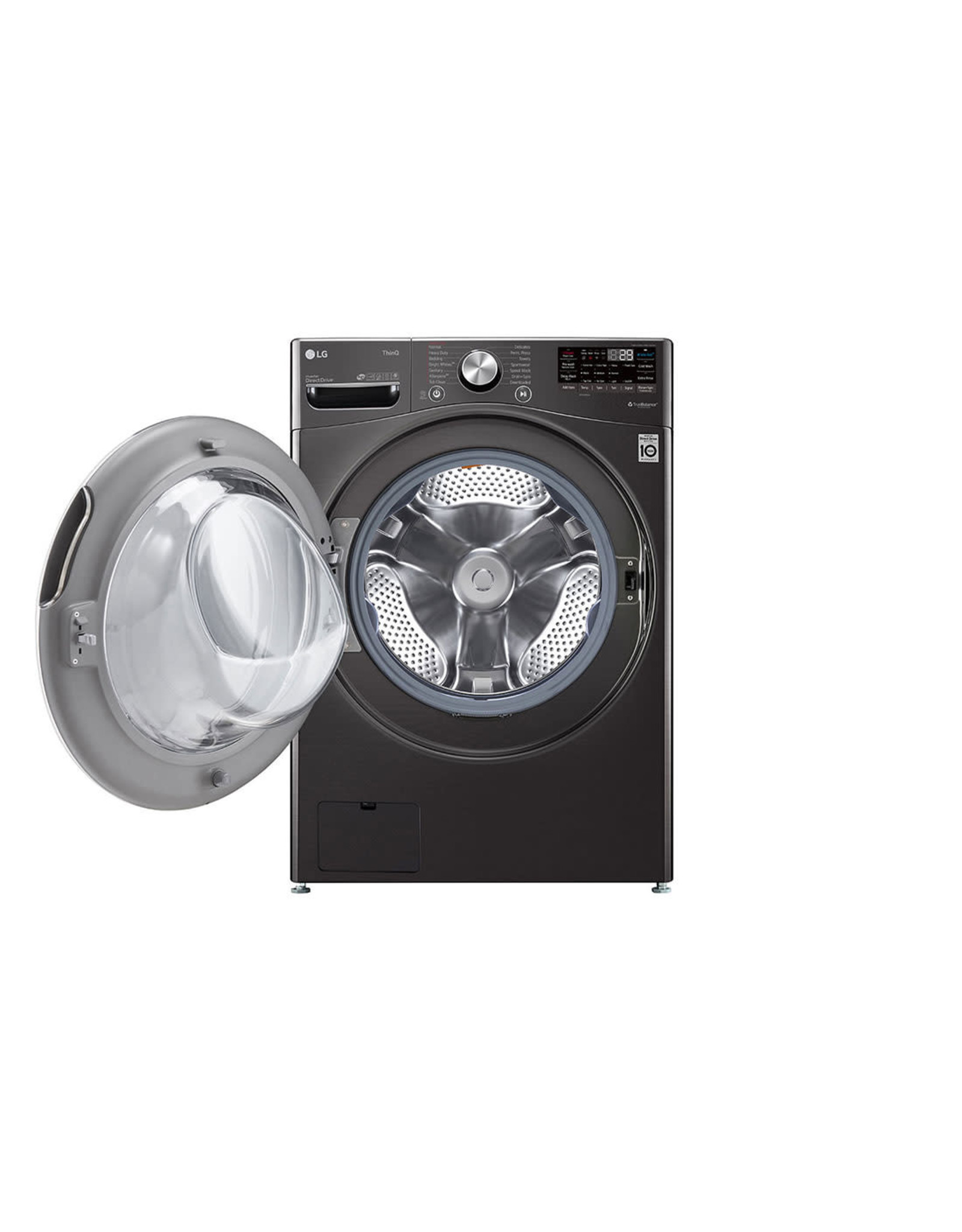 LG Electronics WM4200HBA 27 in. 5 .2cu. ft. Ultra Large Capacity Black Steel Front Load Washer with Turbo Wash Steam & Wi-Fi Connectivity