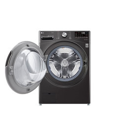 LG Electronics WM4200HBA 27 in. 5 .2cu. ft. Ultra Large Capacity Black Steel Front Load Washer with Turbo Wash Steam & Wi-Fi Connectivity