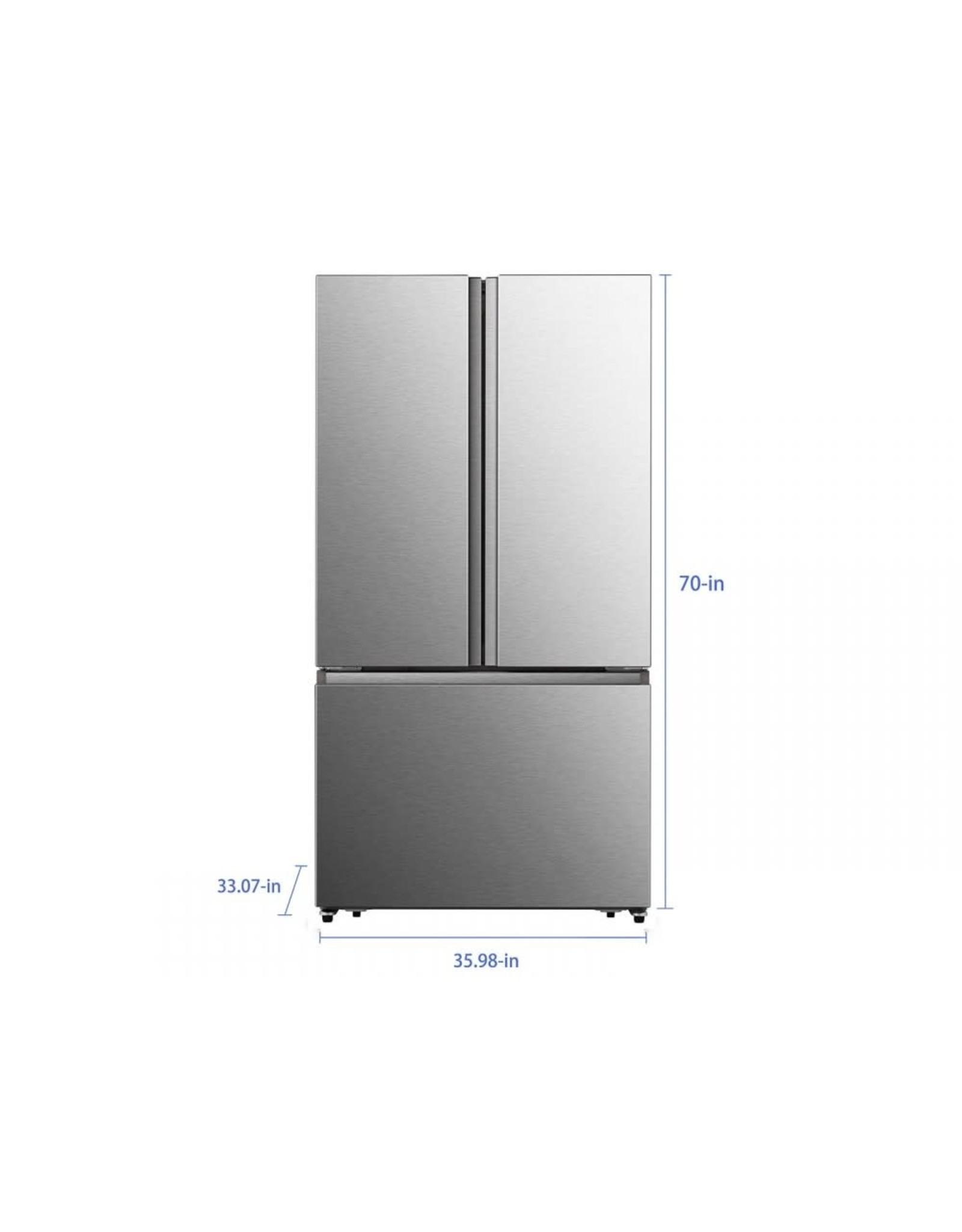 HISENSE HRF266N6CSE 26.6-cu ft French Door Refrigerator with Ice Maker (Fingerprint-Resistant Stainless Steel) ENERGY STAR